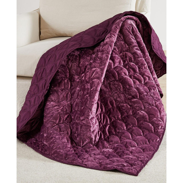Levtex Ellora Velvet Reversible Quilted Throw, 50" x 60"