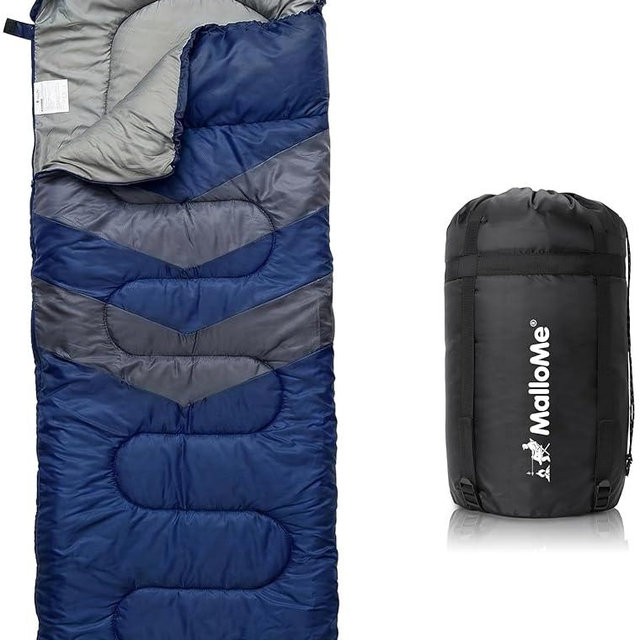 MalloMe Sleeping Bags for Adults Cold Weather & Warm - Backpacking Camping Sleeping Bag for Kids 10-12, Girls, Boys - Lightweight Compact Camping Essentials Gear Accessories Hiking Sleep Must Haves