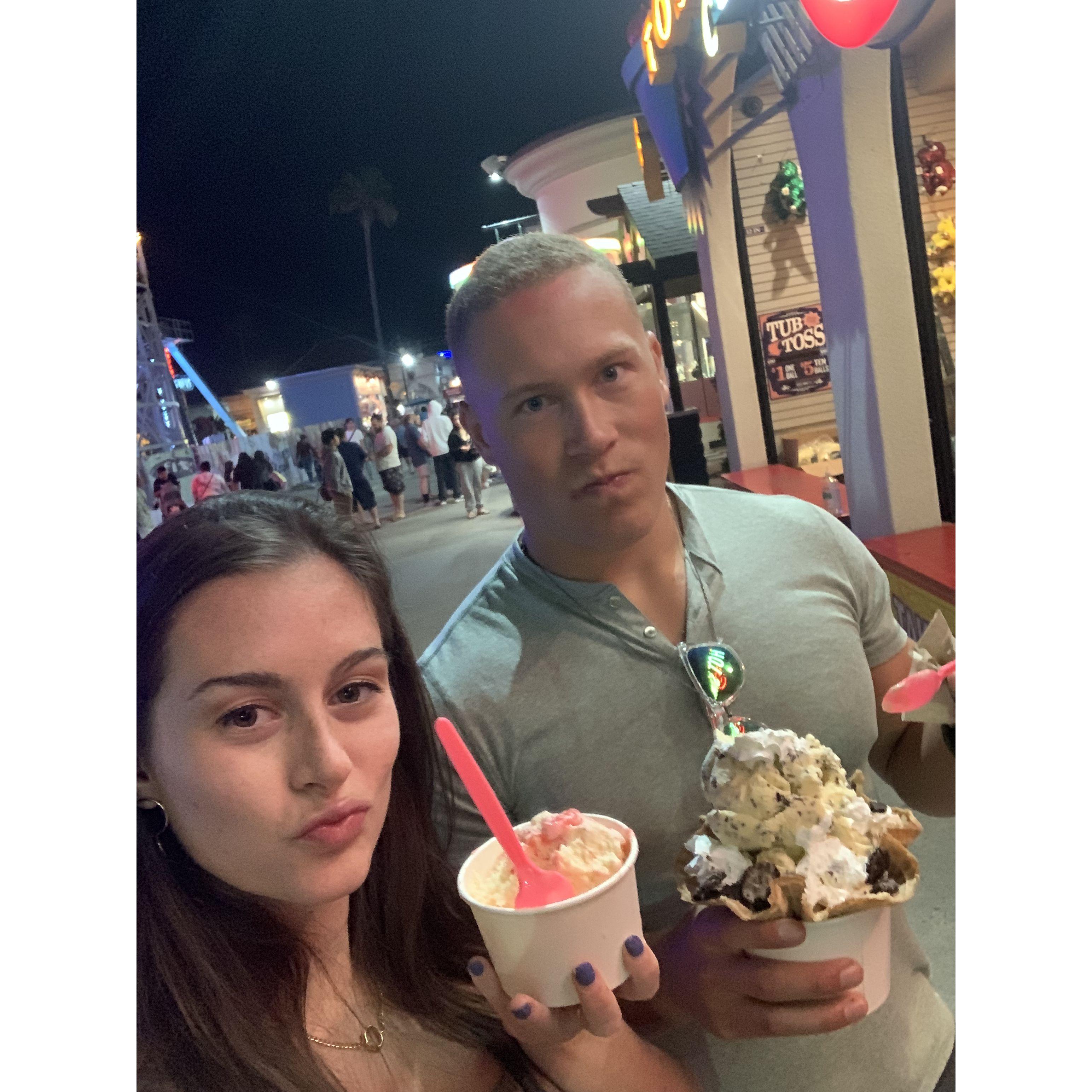 Kyle's second favorite activity - eating mass quantities of ice cream.
