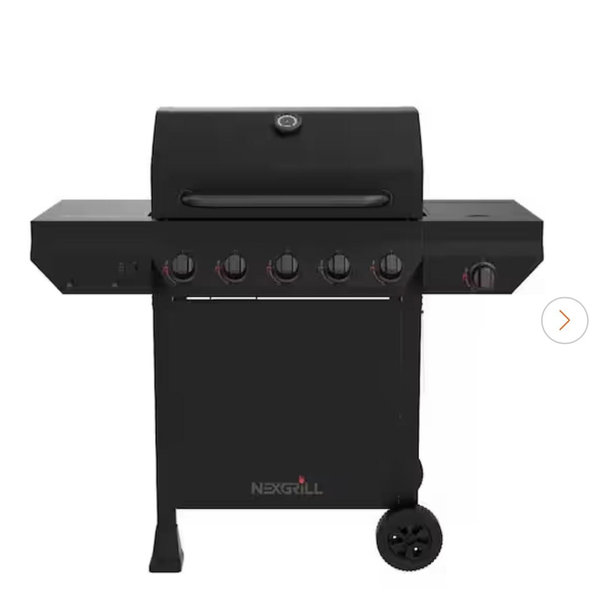 5-Burner Liquid Propane Gas Grill in Graphite Black with Side Burner