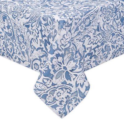 Paisley Scroll 52-Inch x 70-Inch Oblong Indoor/Outdoor Tablecloth in Grey