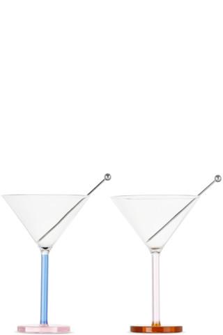 Sophie Lou Jacobsen Multicolor Piano Cocktail Glass Set, 3.5 oz