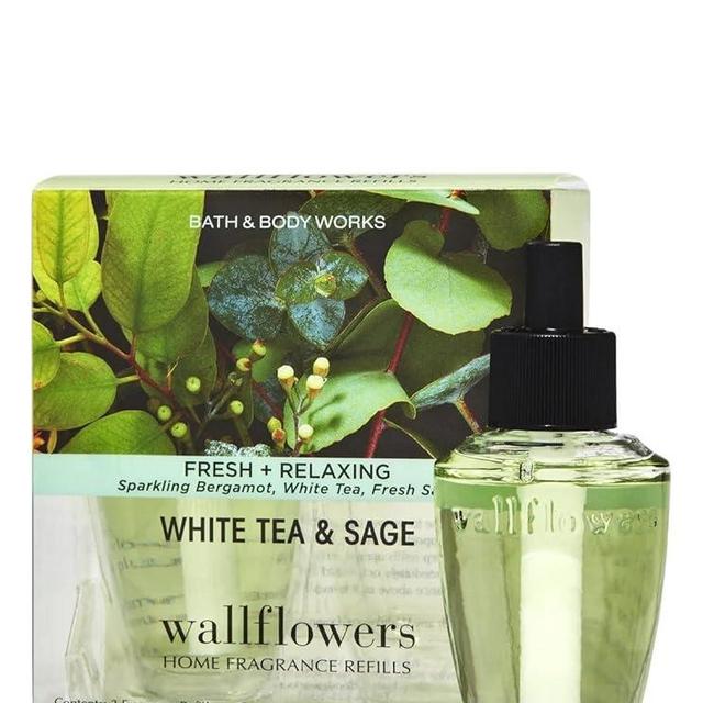 Wallflowers Bath Body Works Fragrance Refill Bulb 2 Pack White Tea & Sage