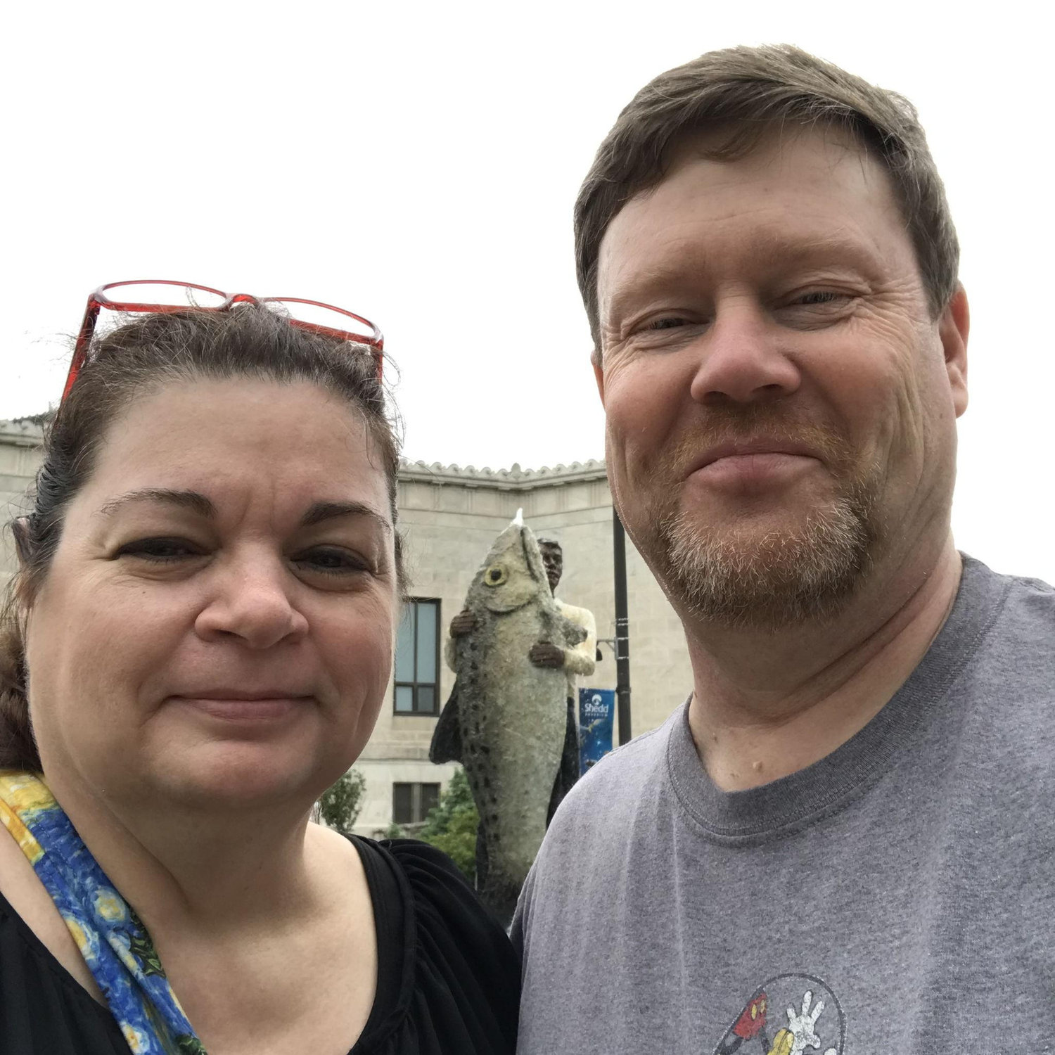 Us with a big fish