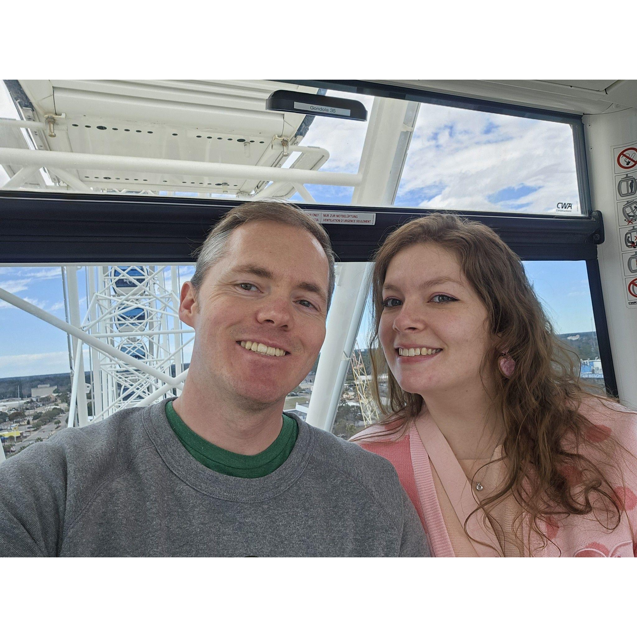 Lucas went on his first Ferris wheel with me!
