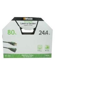 Woods International - Extension Cord Green 80' - Woods