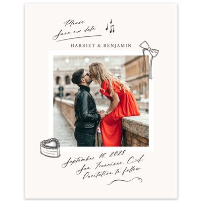 Beige Wedding Digital Save the Date - Josette Portrait