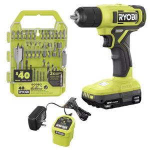 ONE+ 18V Cordless 3/8 in. Drill/Driver Kit with 1.5 Ah Battery, Charger, and Drill and Impact Drive Kit (40-Piece)