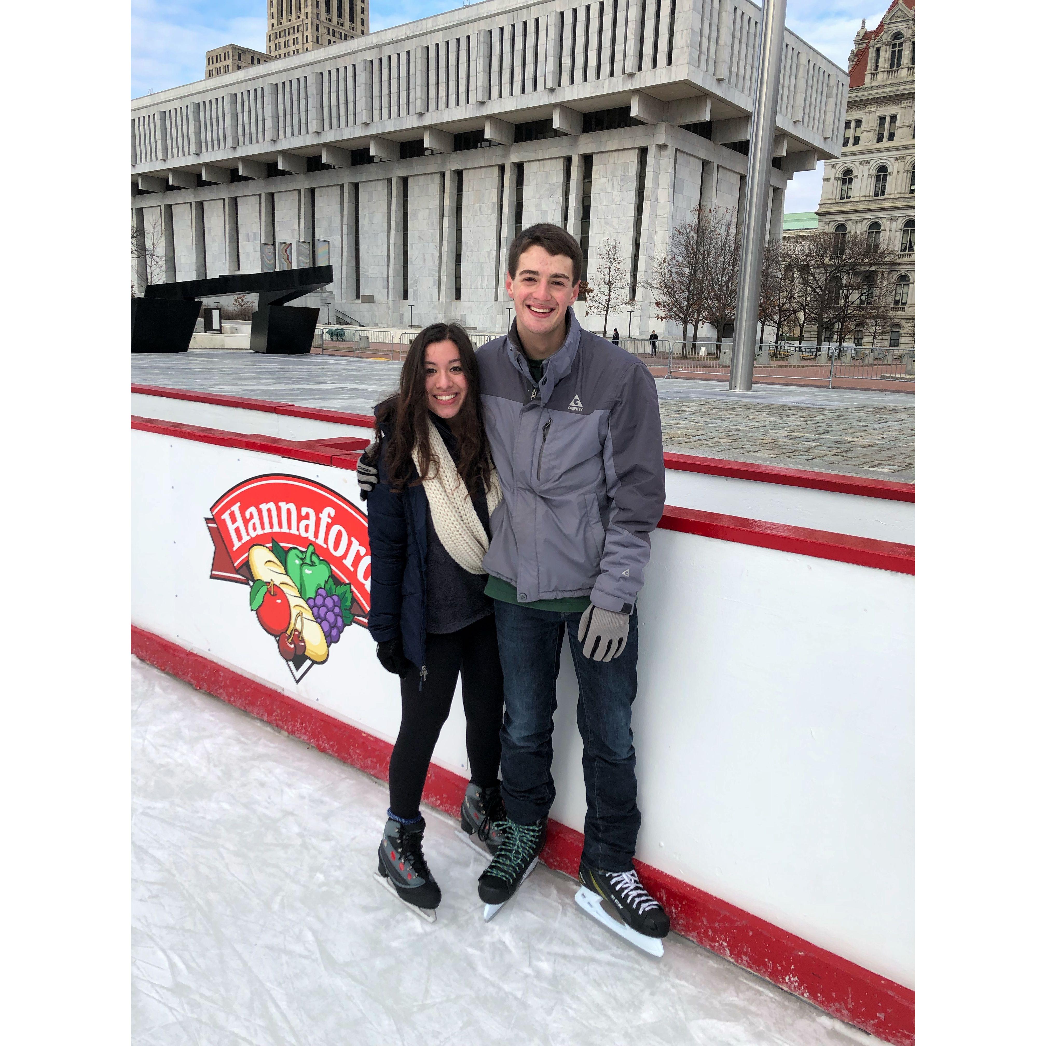 Ice skating in Albany! Still looking so little :)