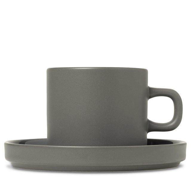 Blomus Pilar Coffee Cups with Saucers, Set of 2