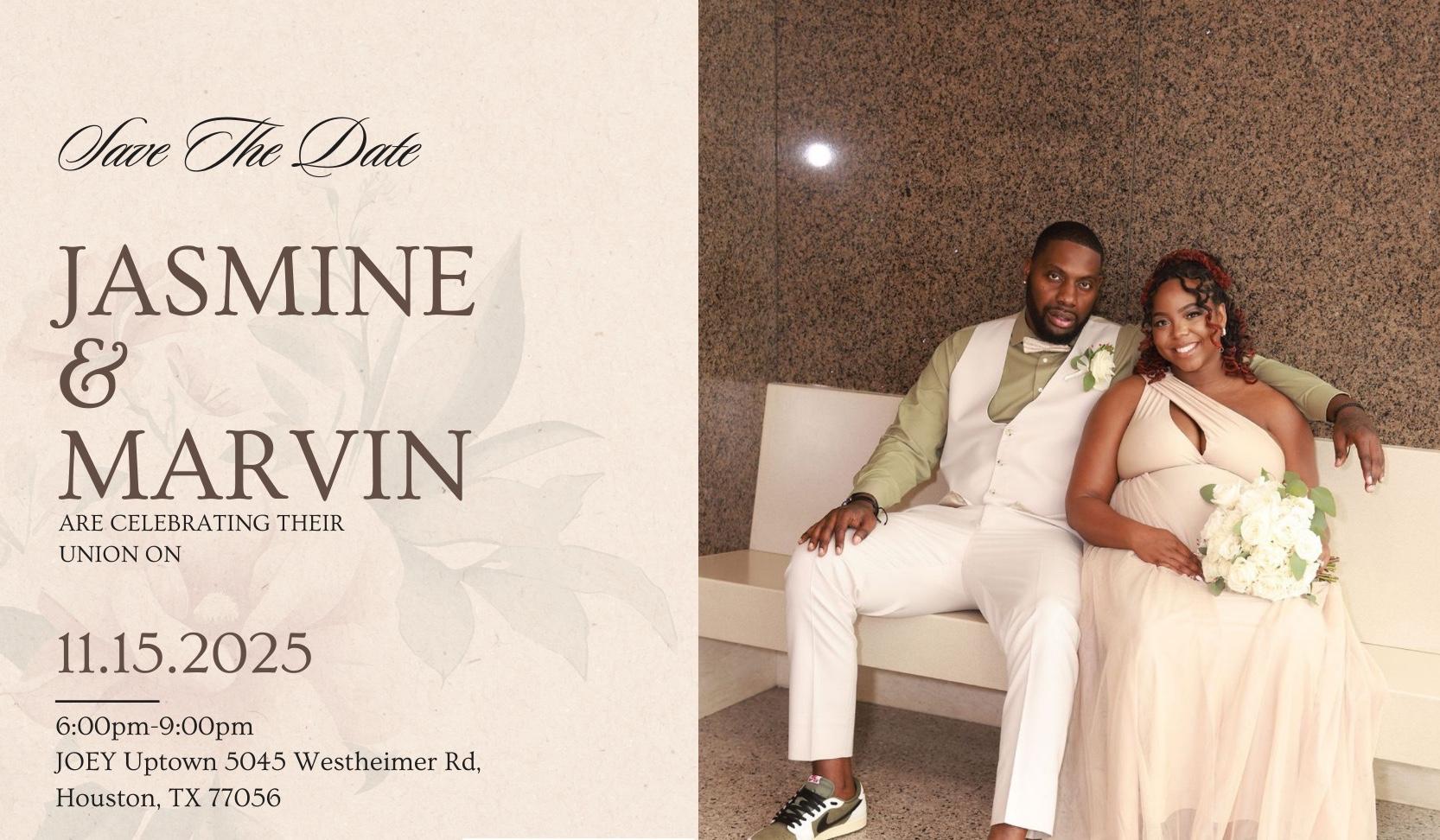 The Wedding Website of Jasmine Pittman and Marvin Davis