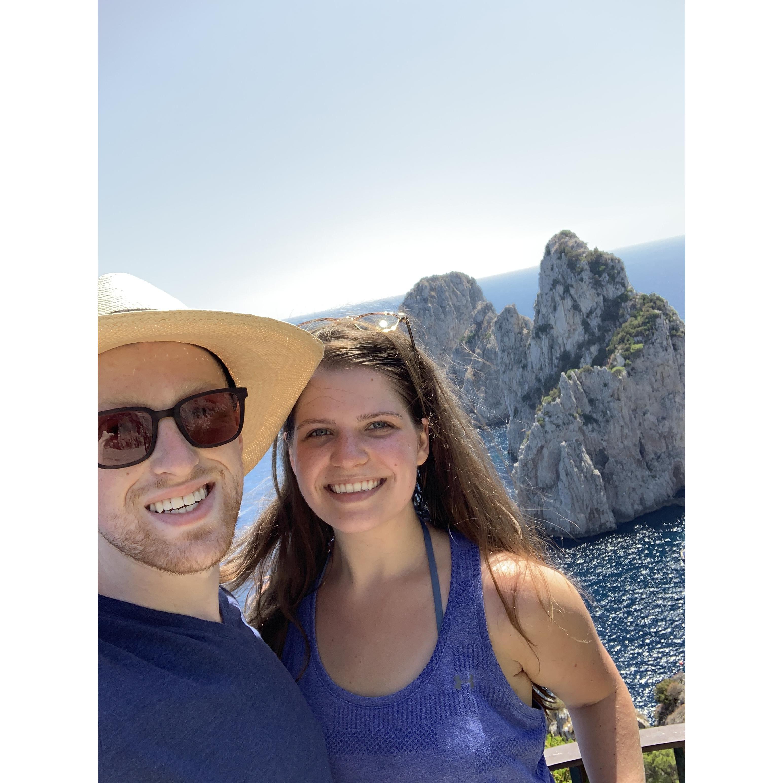 Top of our hike in Capri, Italy
