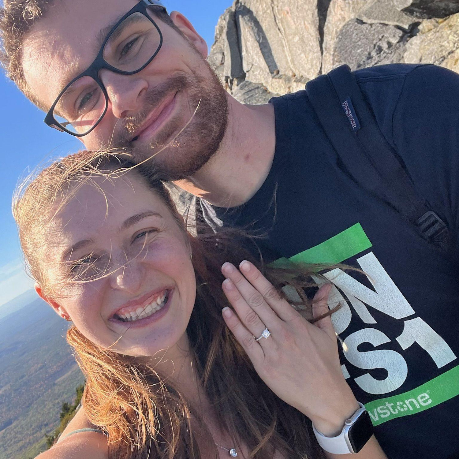 Our first selfie as Fiancés