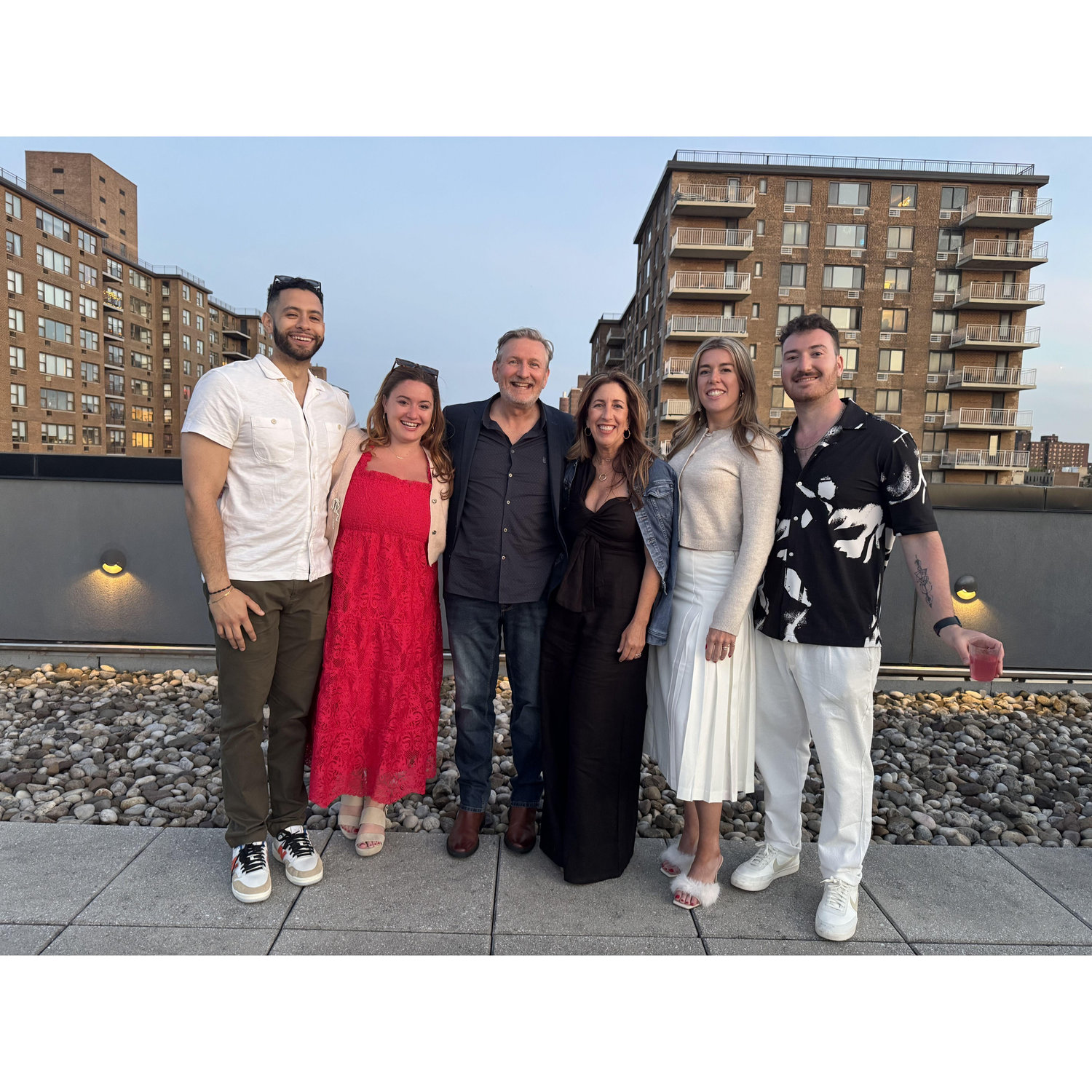 At the engagement party with Sophia, Michael, Aliya and Anthony.
