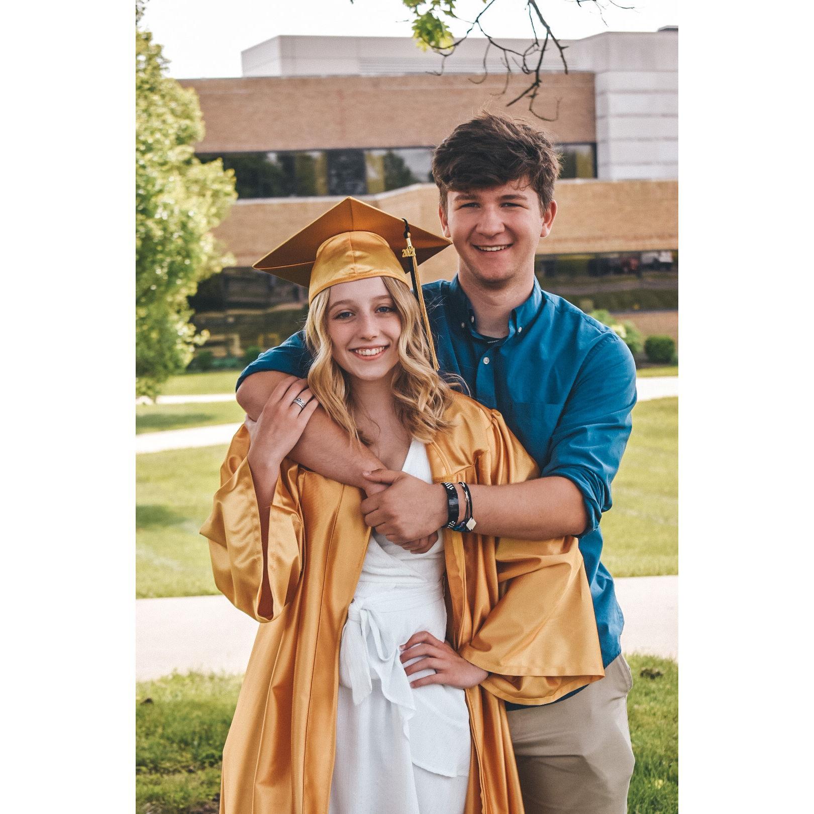 Supporting Paige's High School graduation in 2021