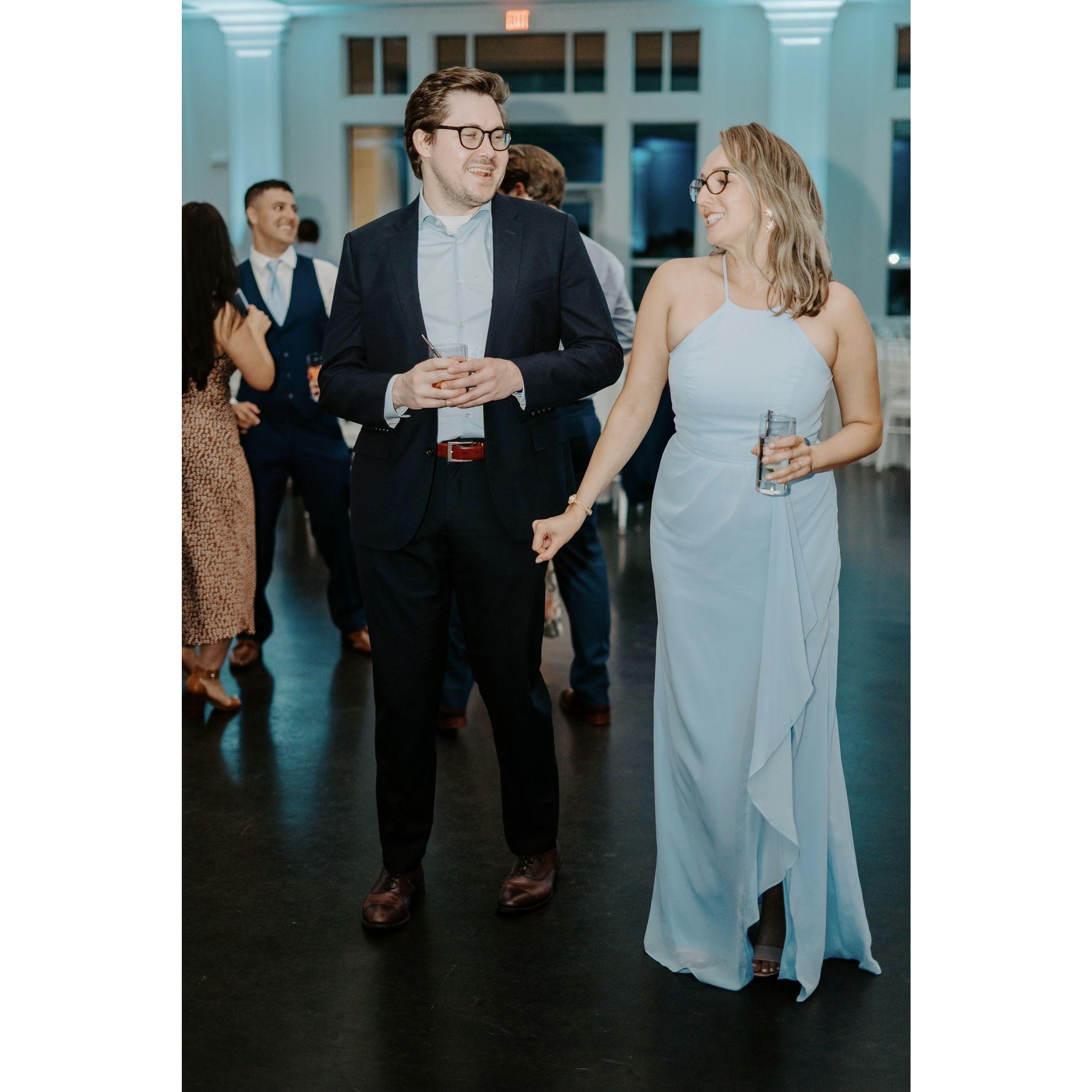 Dancing together at Paige & Ryan's wedding in June 2021
