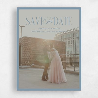 Storm Blue Wedding Save the Date - Ford Photo