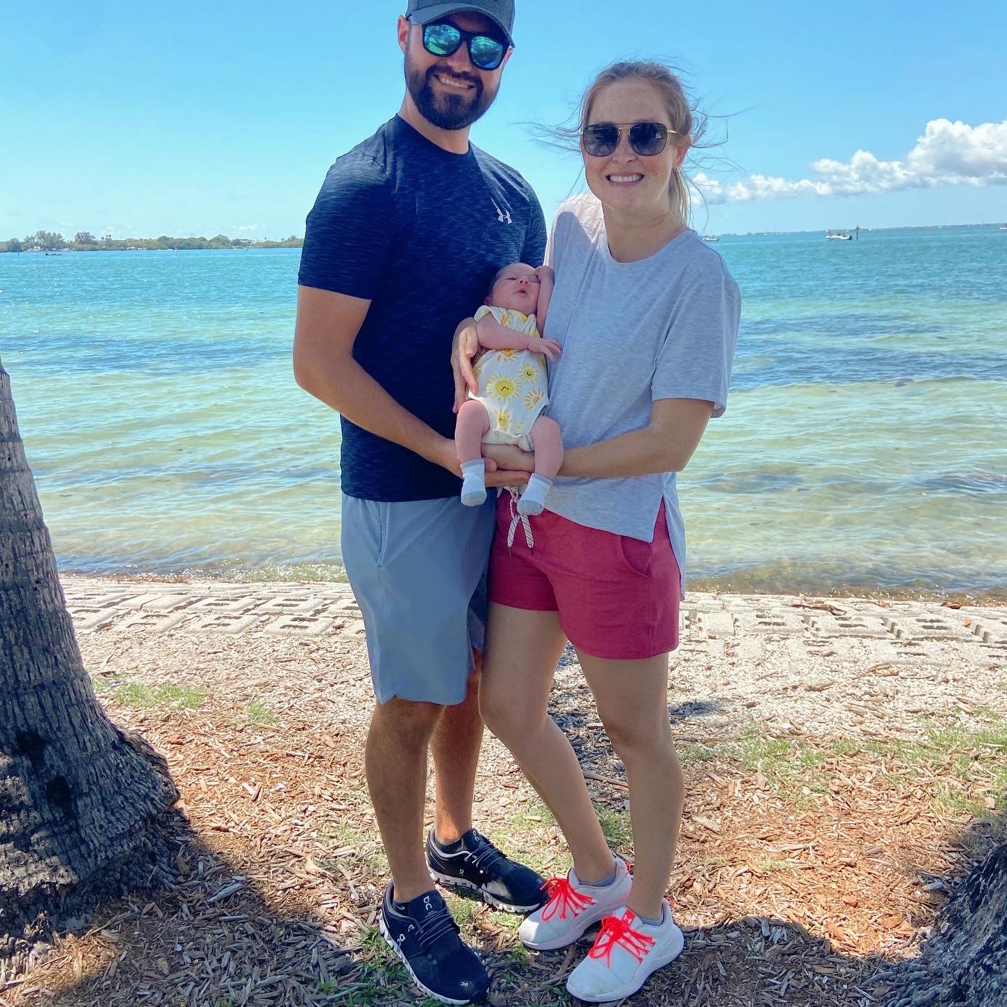 Our first photo as a family of three!