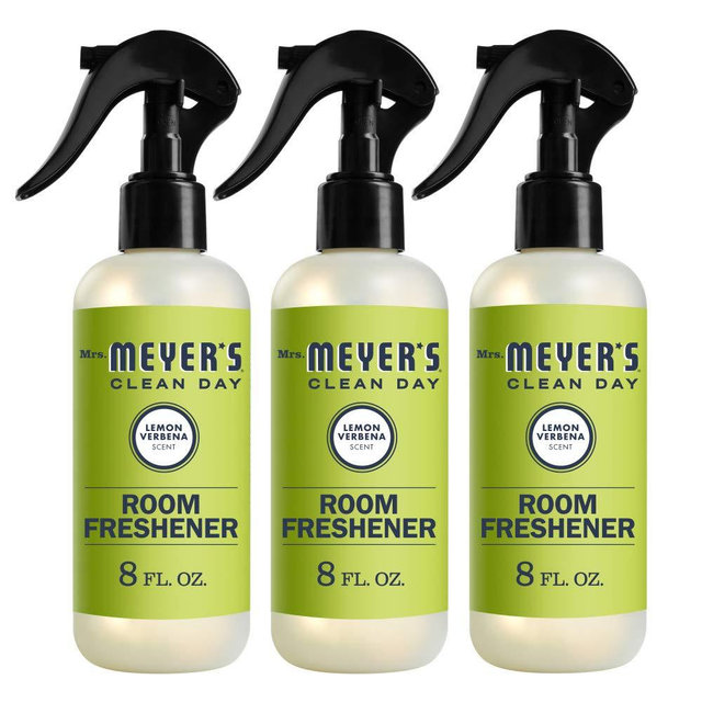 Mrs. Meyer's Clean Day Room Freshener Spray, Instantly Freshens the Air with Lemon Verbena Scent, 8 oz- Pack of 3