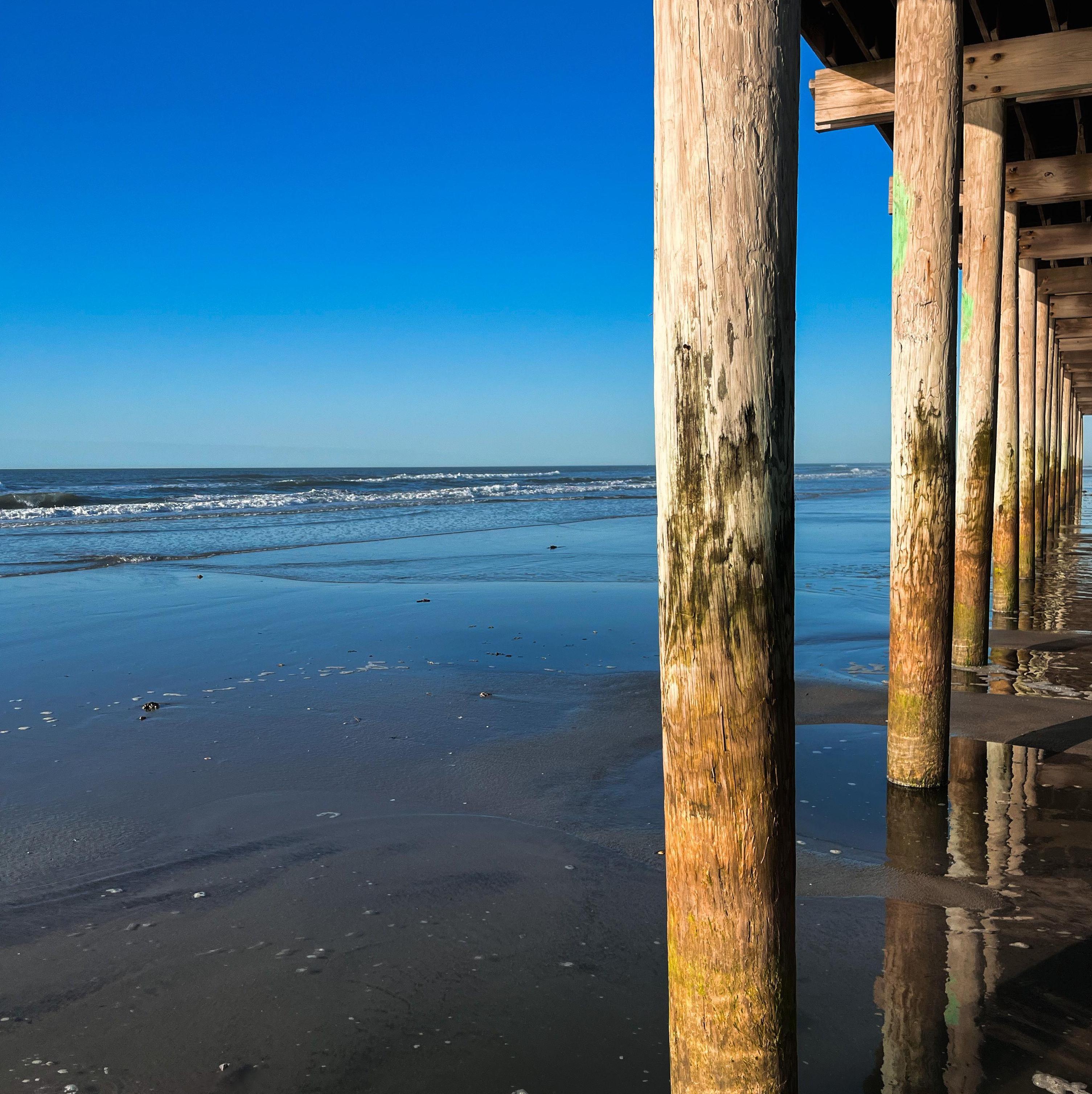 Under the pier at Wildwood, NJ where Luke proposed to Noelle.