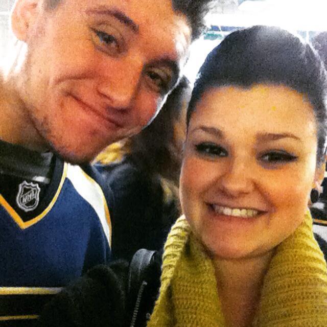 One of our first hockey games together!