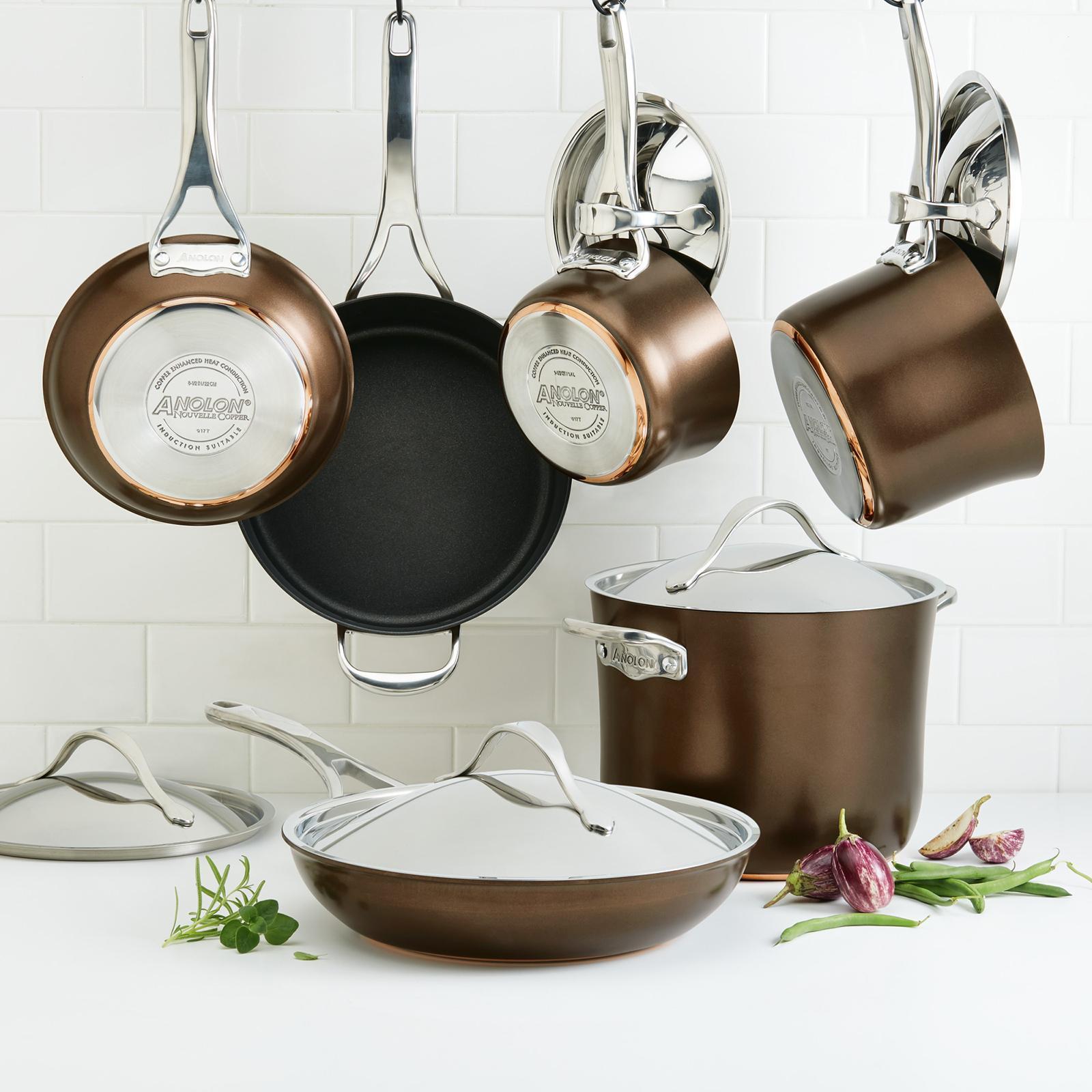 Anolon, Nouvelle Copper Luxe Hard Anodized Cookware Set, 11-Piece - Zola