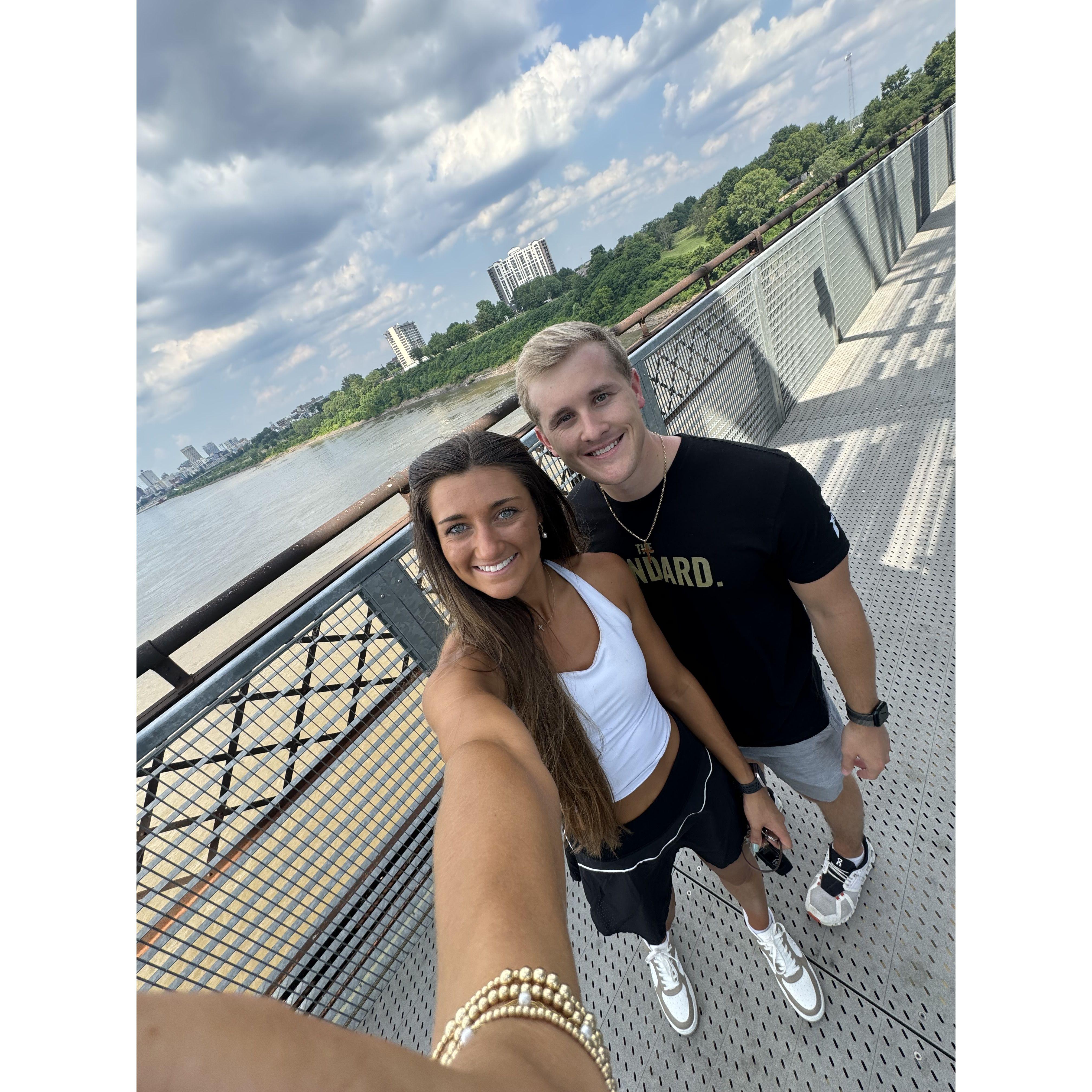 Walking downtown in Memphis.