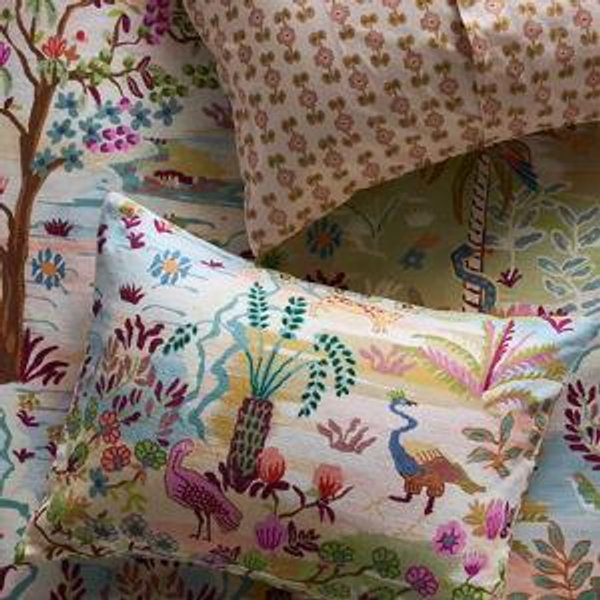 The Printed Cotton-Slub Pillow Shams, Set of 2 (Standard, in "Tales")