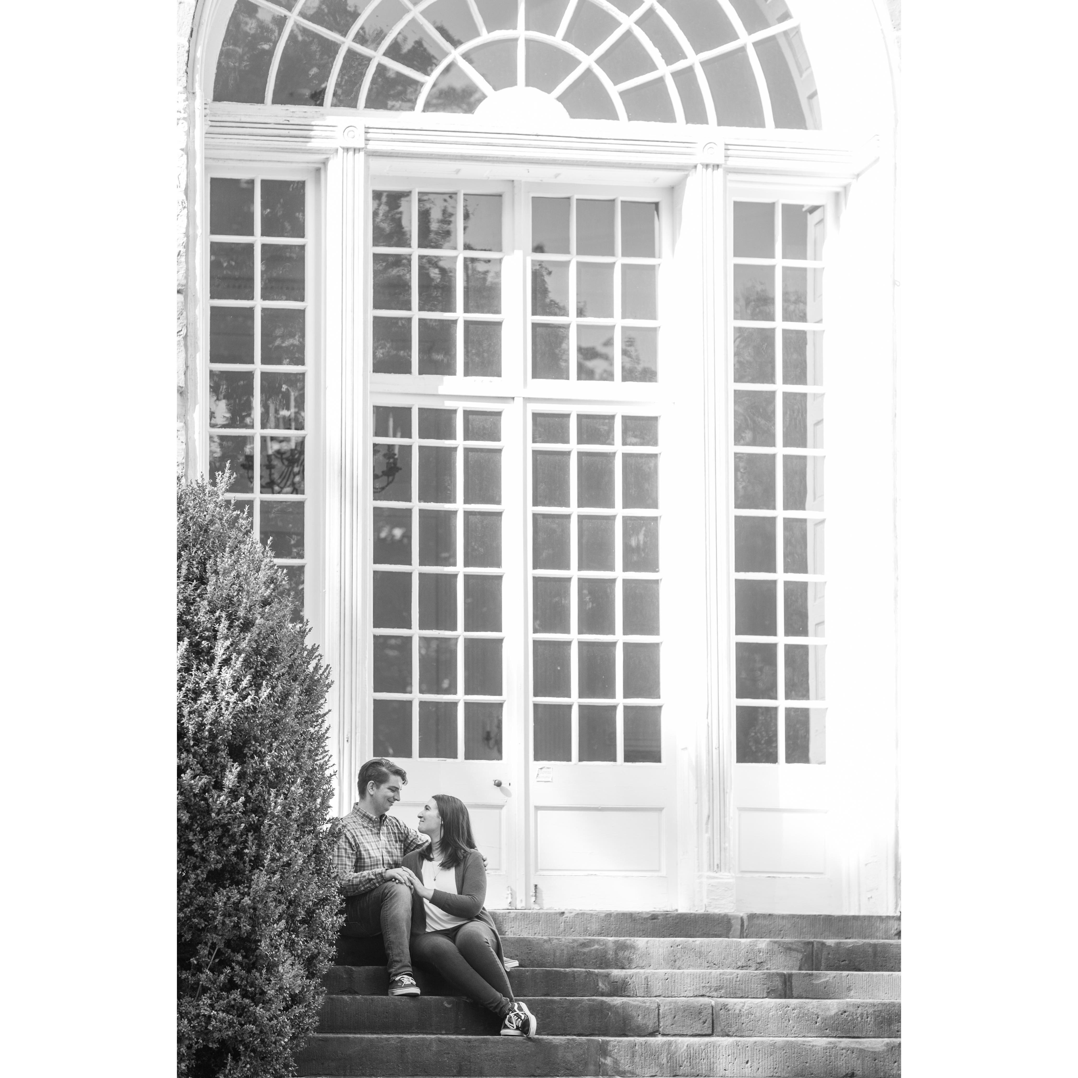 On the steps of Old West