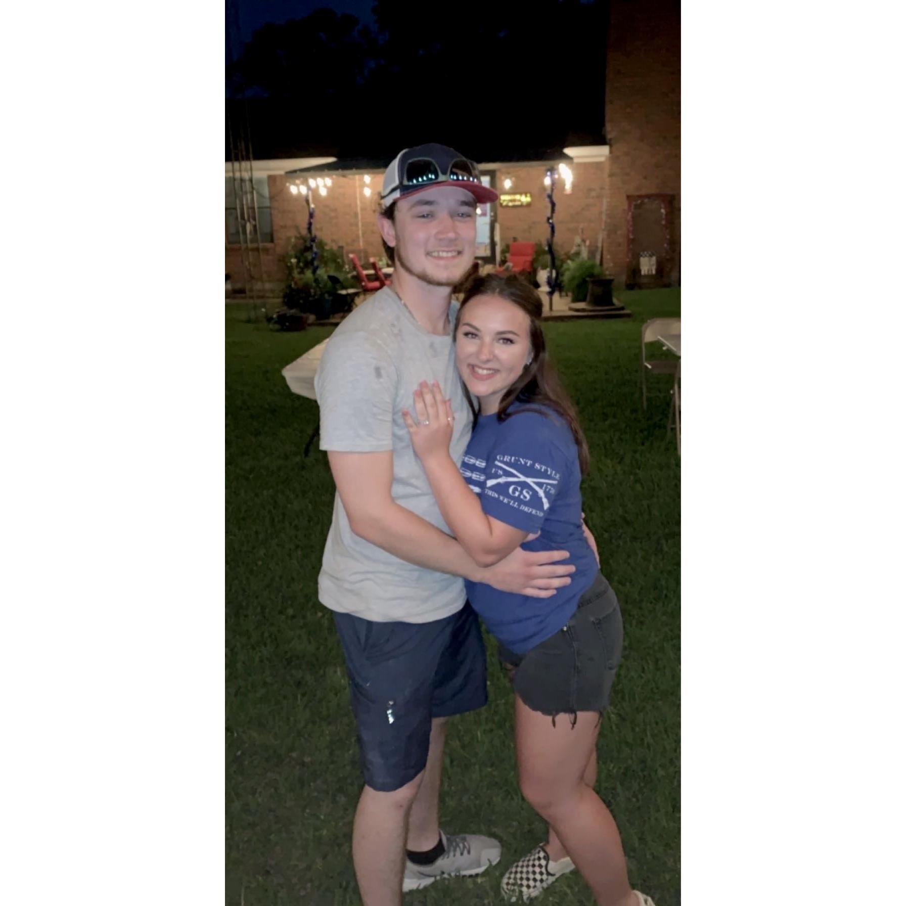 The night we got engaged!