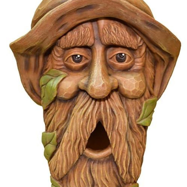 Red Carpet Studios Outdoor Tree Face Birdhouse, 14", Long Face Hank