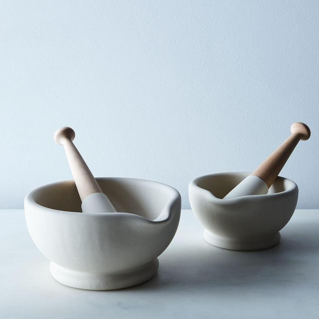 Vitrified Porcelain Mortar & Pestle