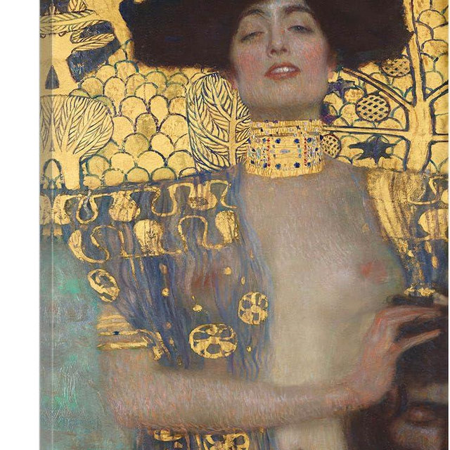 ARTCANVAS Judith and the Head of Holofernes 1901 Canvas Art Print Stretched Framed Painting Picture Poster Giclee Wall Decor by Gustav Klimt - 26" x 18" (0.75" Deep)