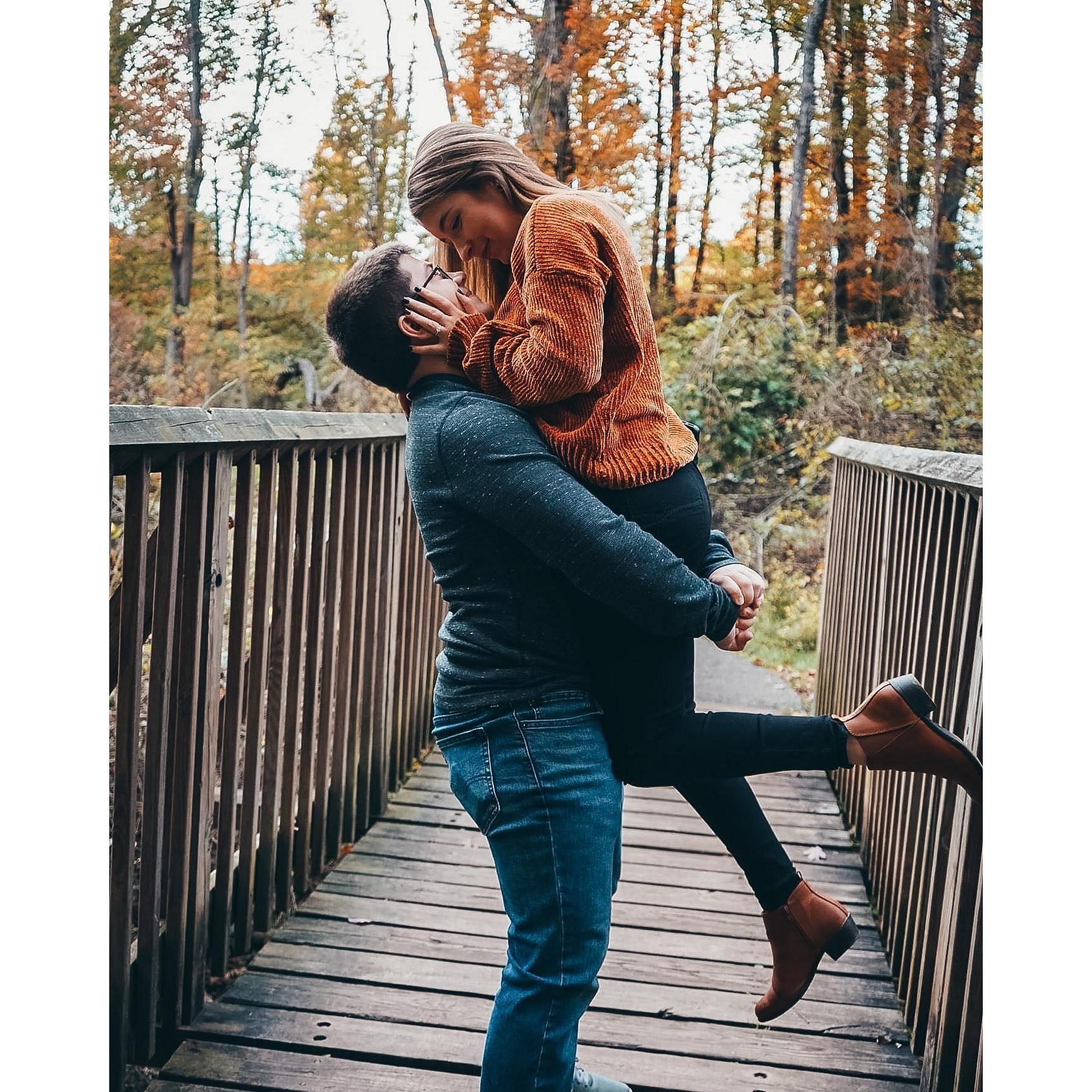 The day we got engaged, October 18, 2020