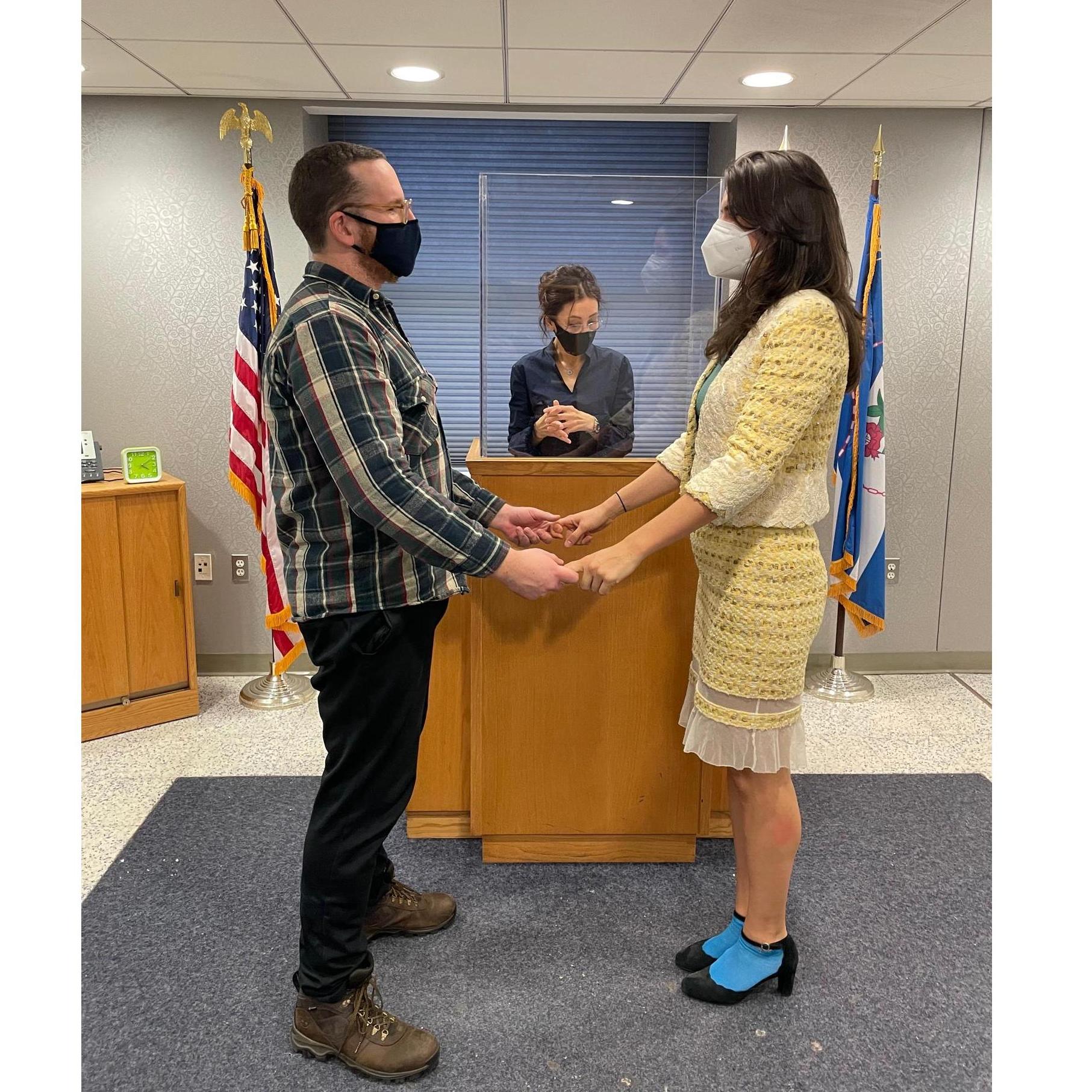 December 2021…we just couldn't wait any more! We tied the knot with Isis Awad as our witness in Kew Gardens, Queens.