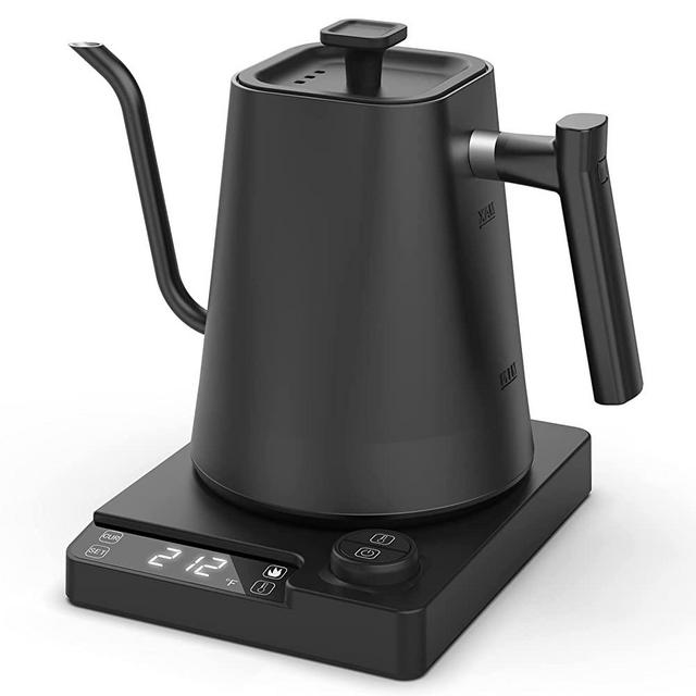 GOODGAD Gooseneck Kettle Temperature Control,Pour Over Electric Kettle for Coffee and Tea, 100% Stainless Steel Inner,1200W Rapid Heating,0.9L, Auto Shutoff Anti-dry Protection Hot Water Kettle Electric .