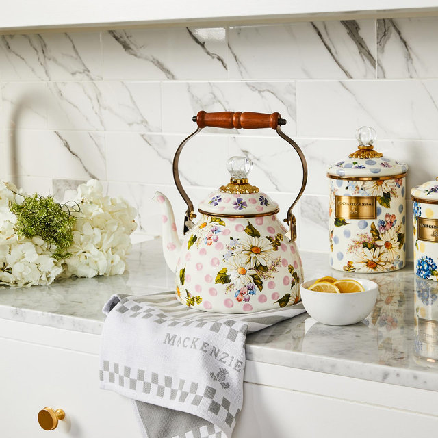 MacKenzie-Childs, Wildflowers Enamel Tea Kettle | Zola