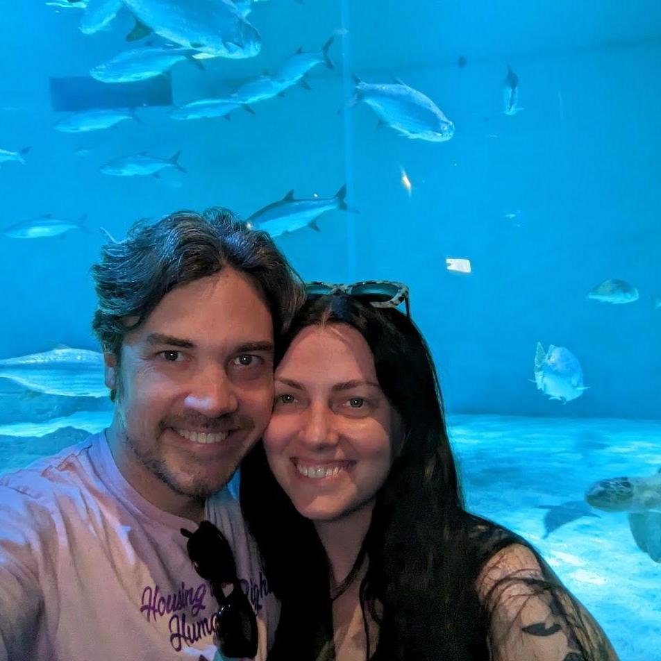 Photo-bombed by a sea turtle at the aquarium