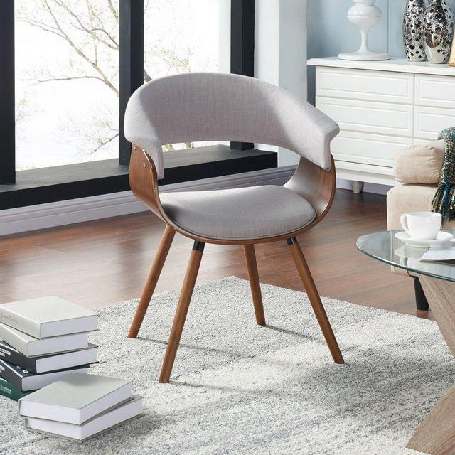 Bent Wood Accent Barrel Chair