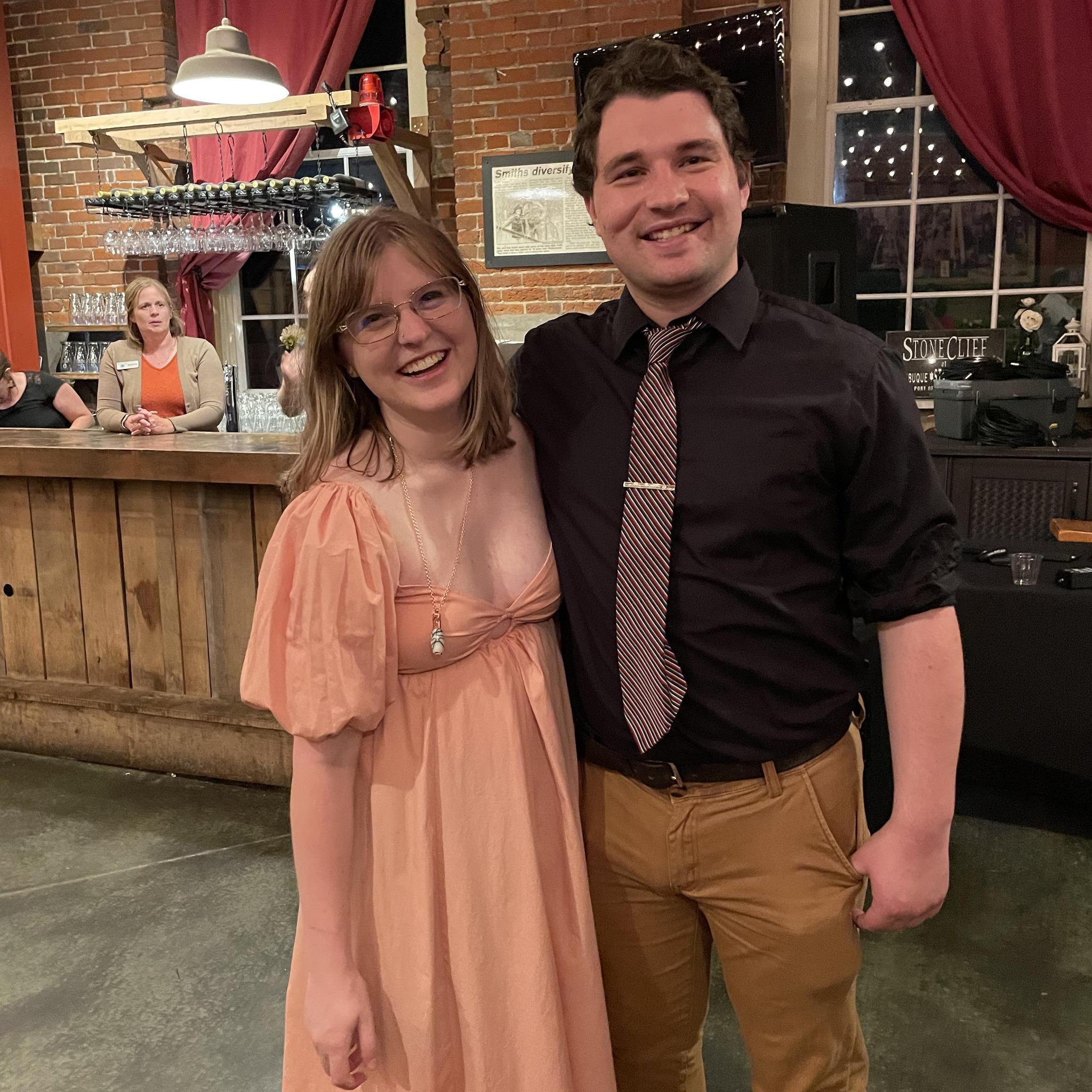 We took this picture at our friends' (Will and Hannah) wedding!