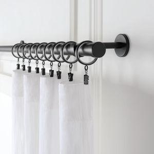 MODE 11 foot Custom Curtain Rod in Satin Black Finish