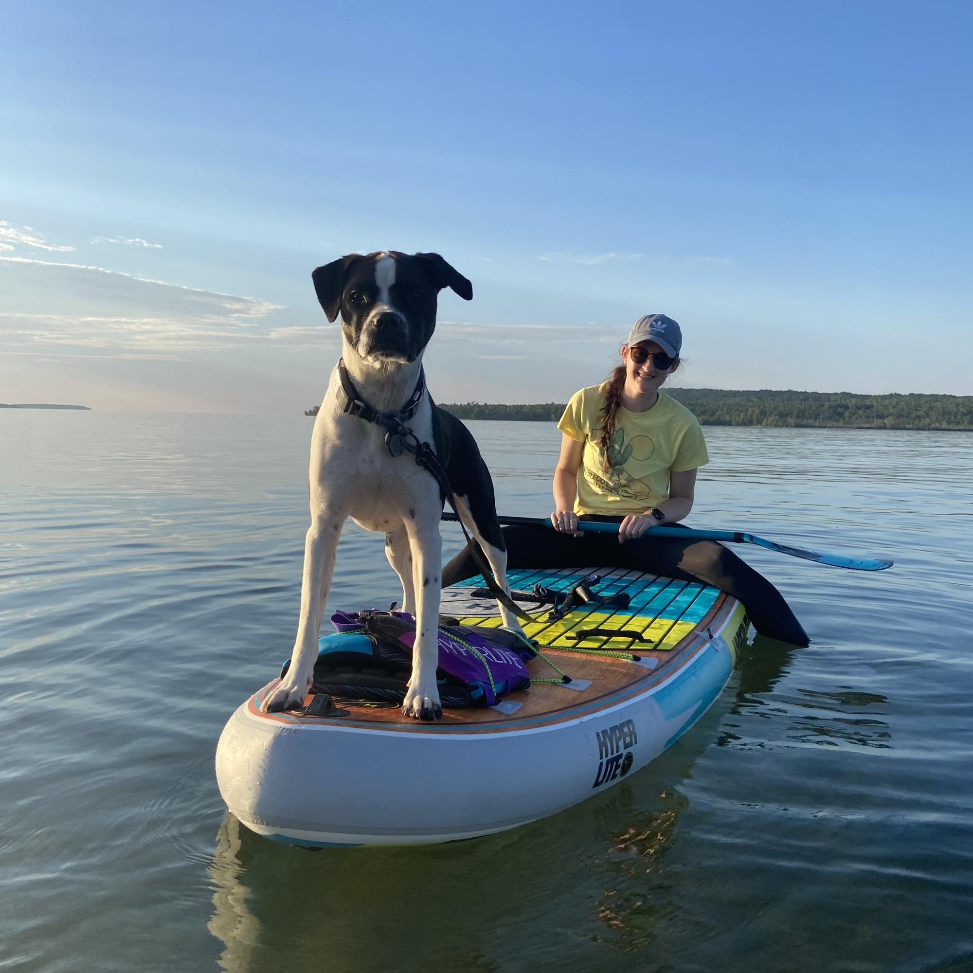 July 27, 2022 - Jax on Paddle board during camping trip