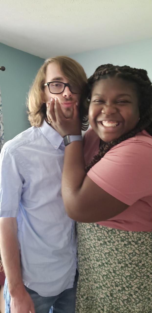 Sossi attempting to make him smile