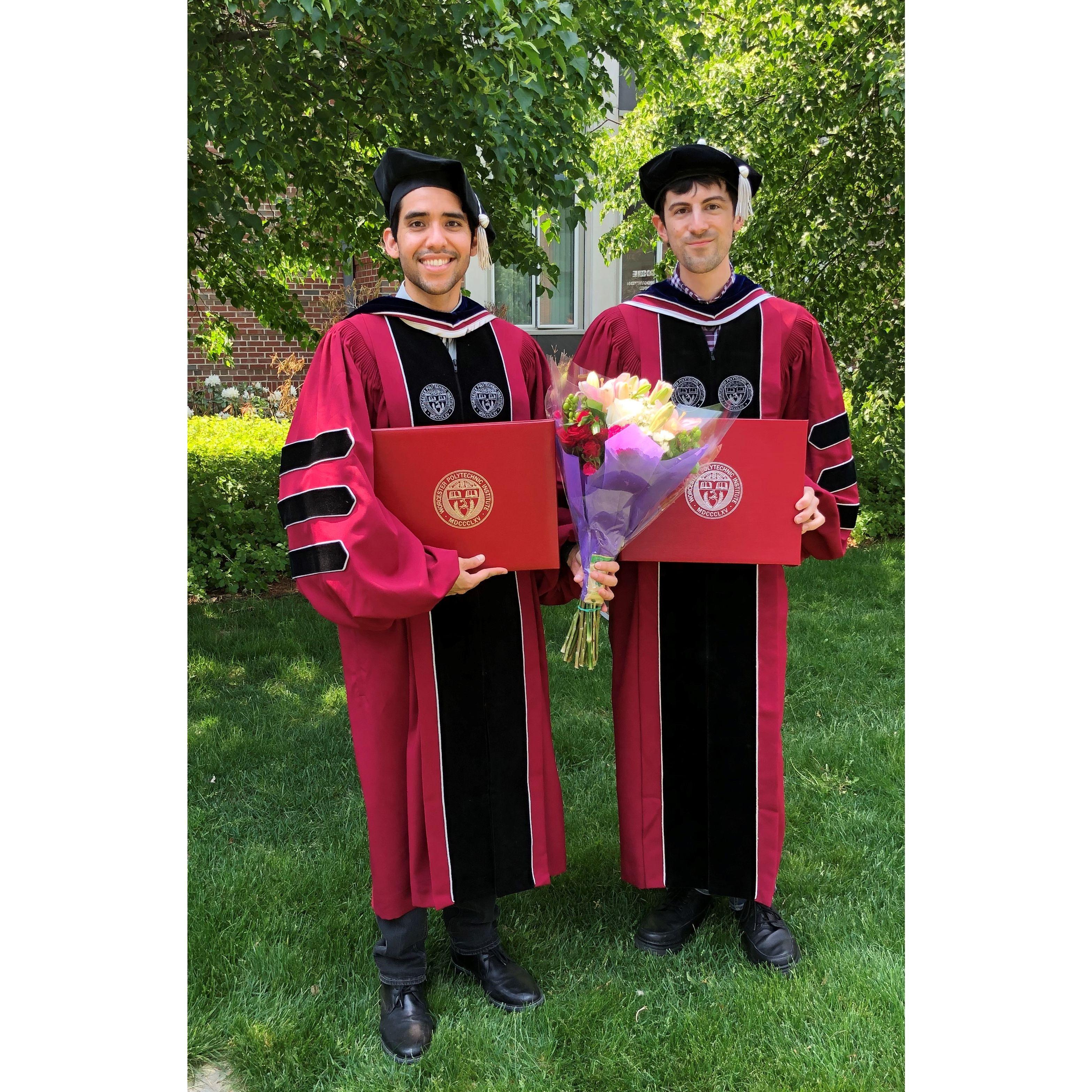 We defended our doctoral theses within 7 days of each other, in Dec 2020... and we moved from Worcester to Boston (and fully furnished and decorated the apartment) three days before Diego's defense!
