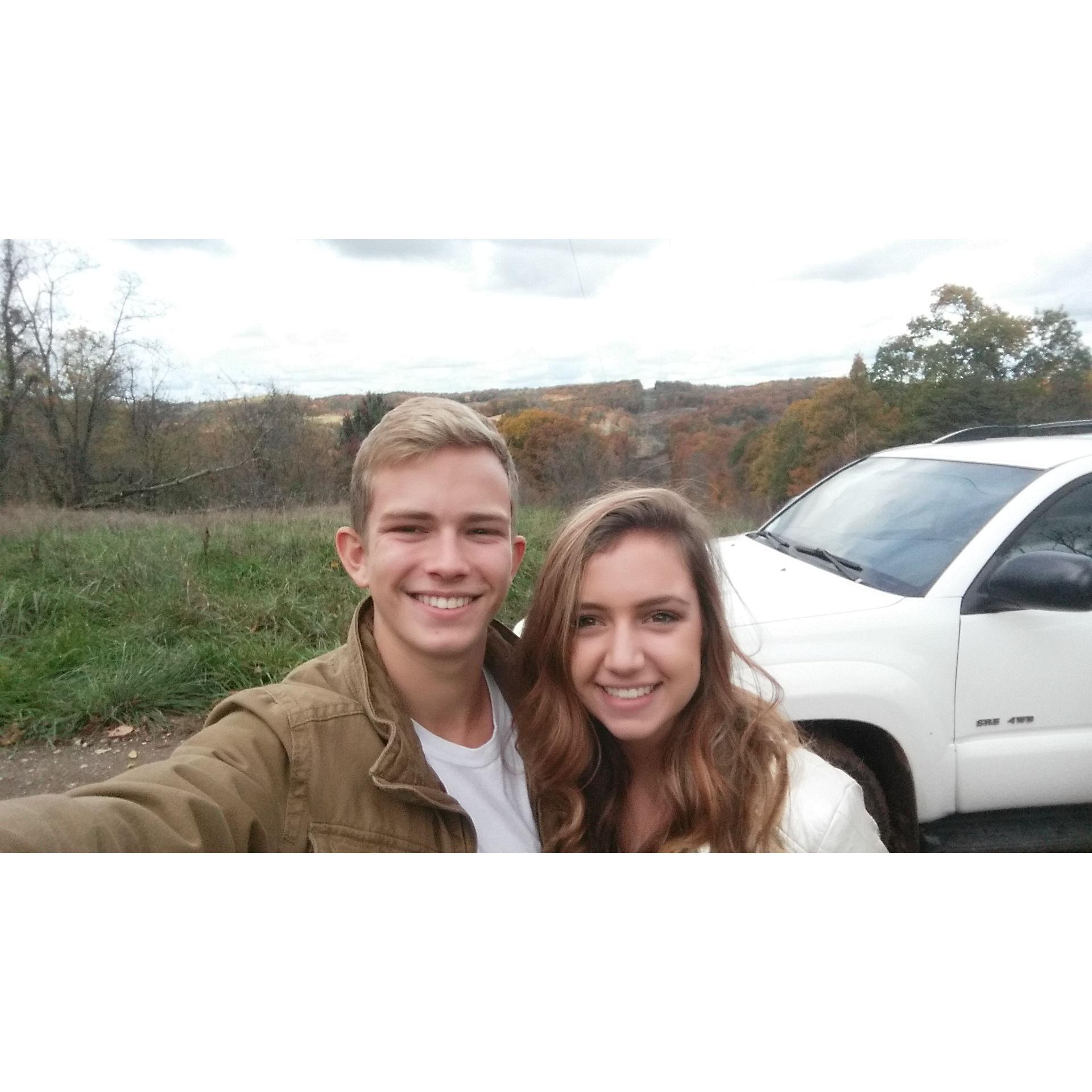 Us at our special spot on our 1 year anniversary - October 25, 2015