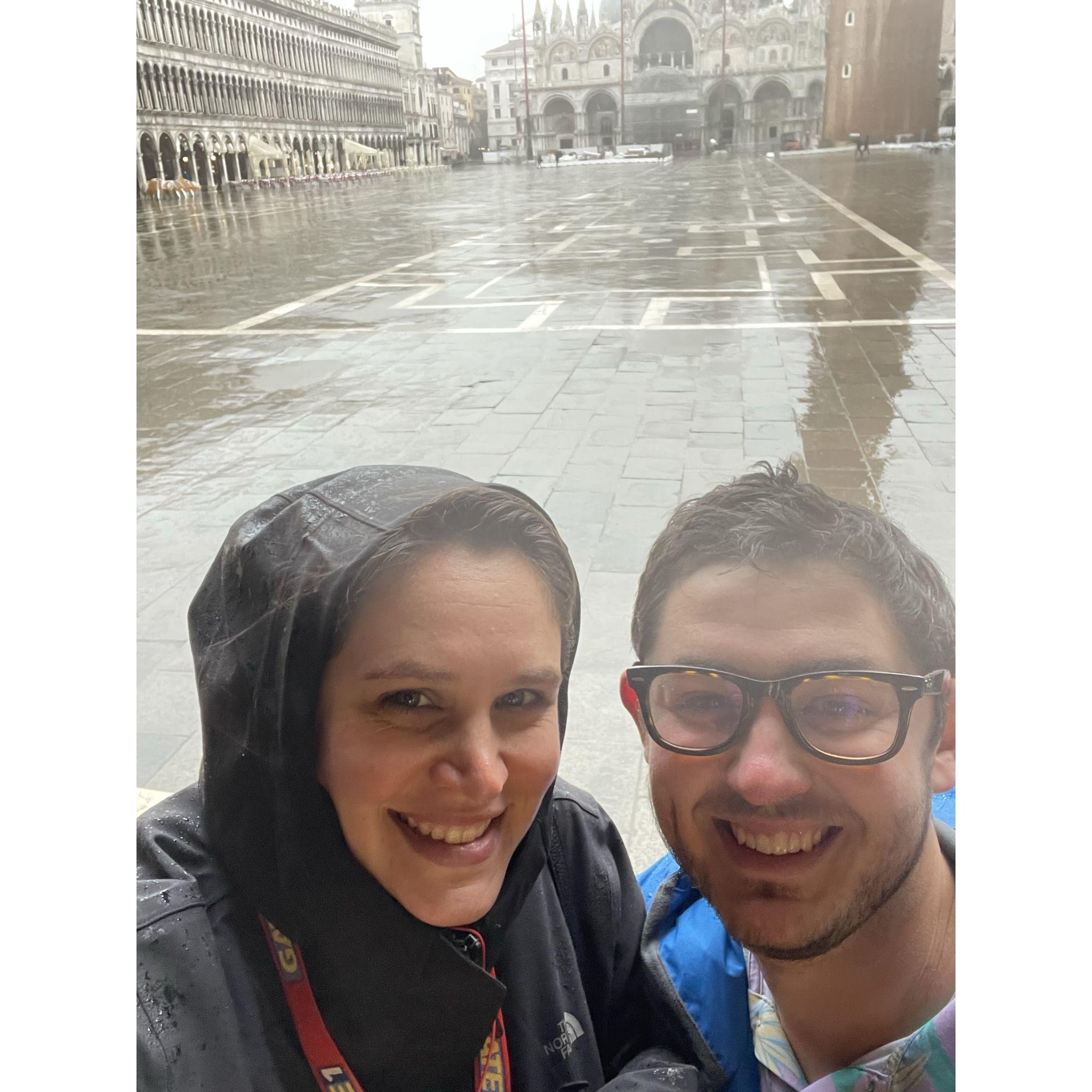 WET AF IN VENICE, Italy - Haley has EXTREME TOURIST MOM energy here