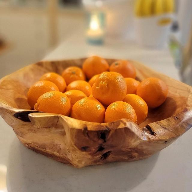 Handcarved Fruit Bowl with Personalized Engraving