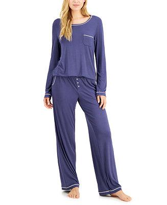 Alfani Knit Pajama Set, Created for Macy's