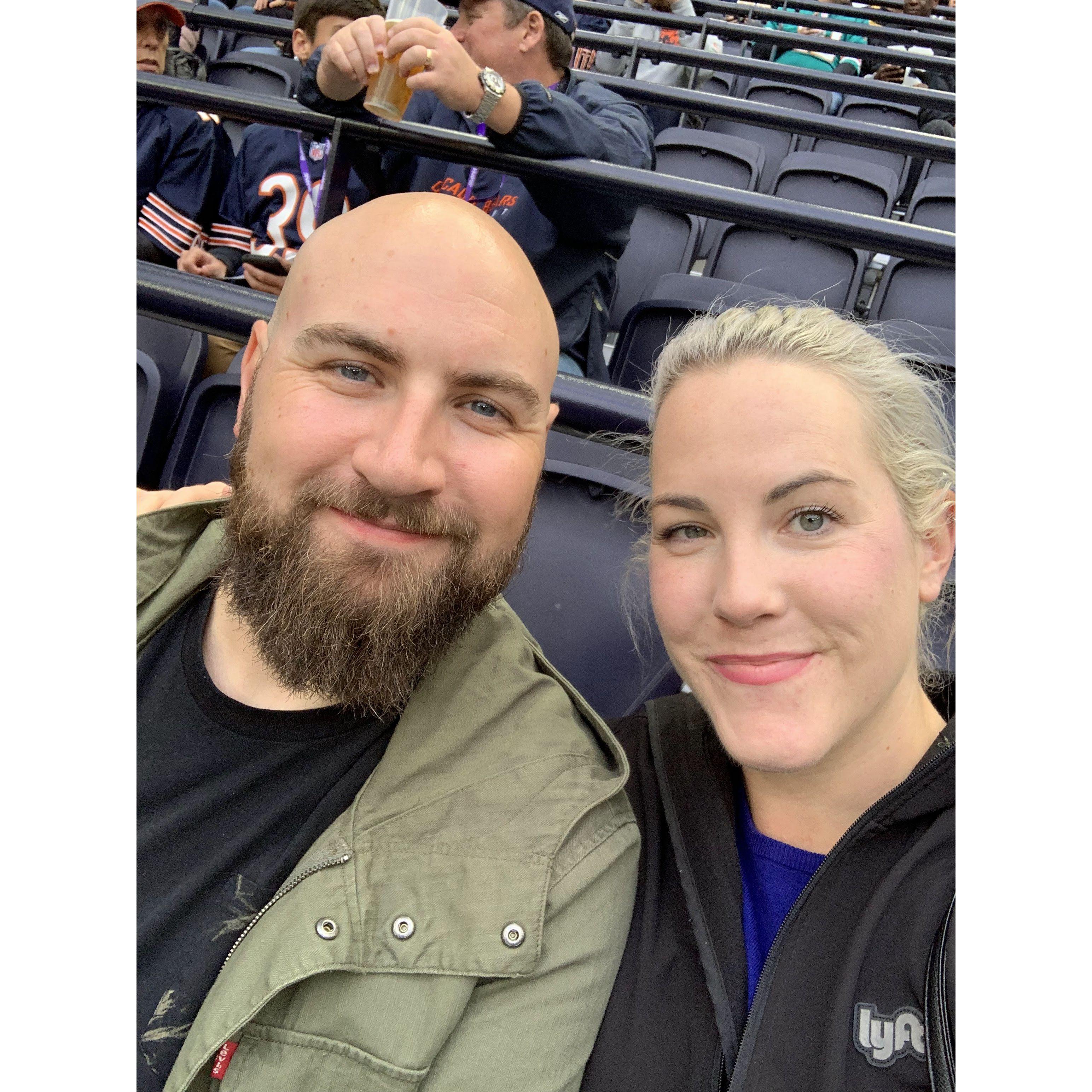 Checking out the Chicago Bears in London