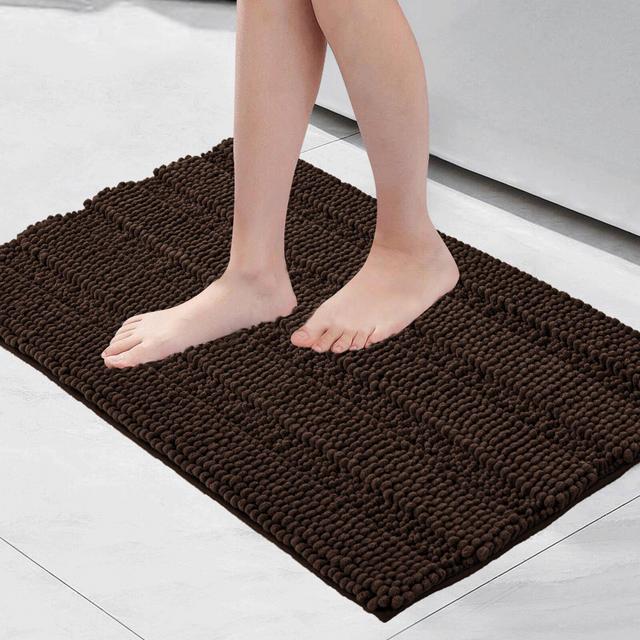Faddis Super Soft Striped Absorbent Rectangle Non-Slip Bath Rug
